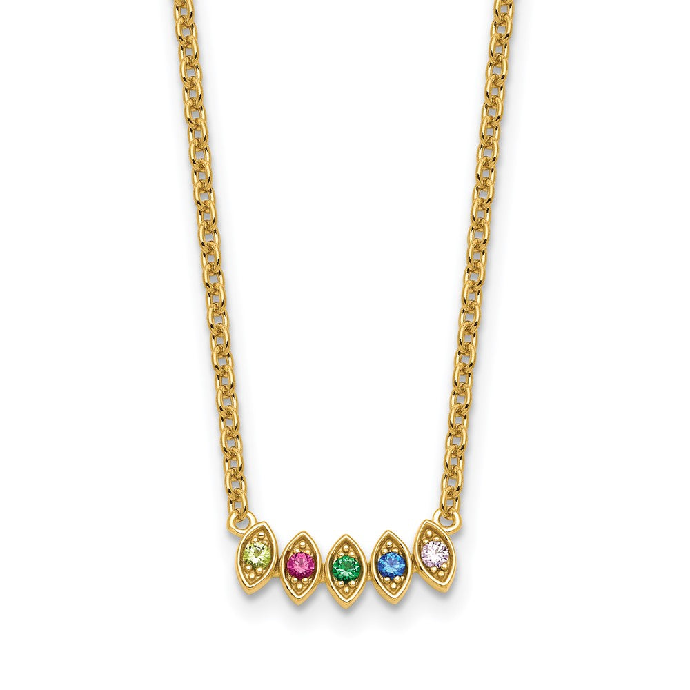 14k 5 Birthstone Mother's Necklace Mounting