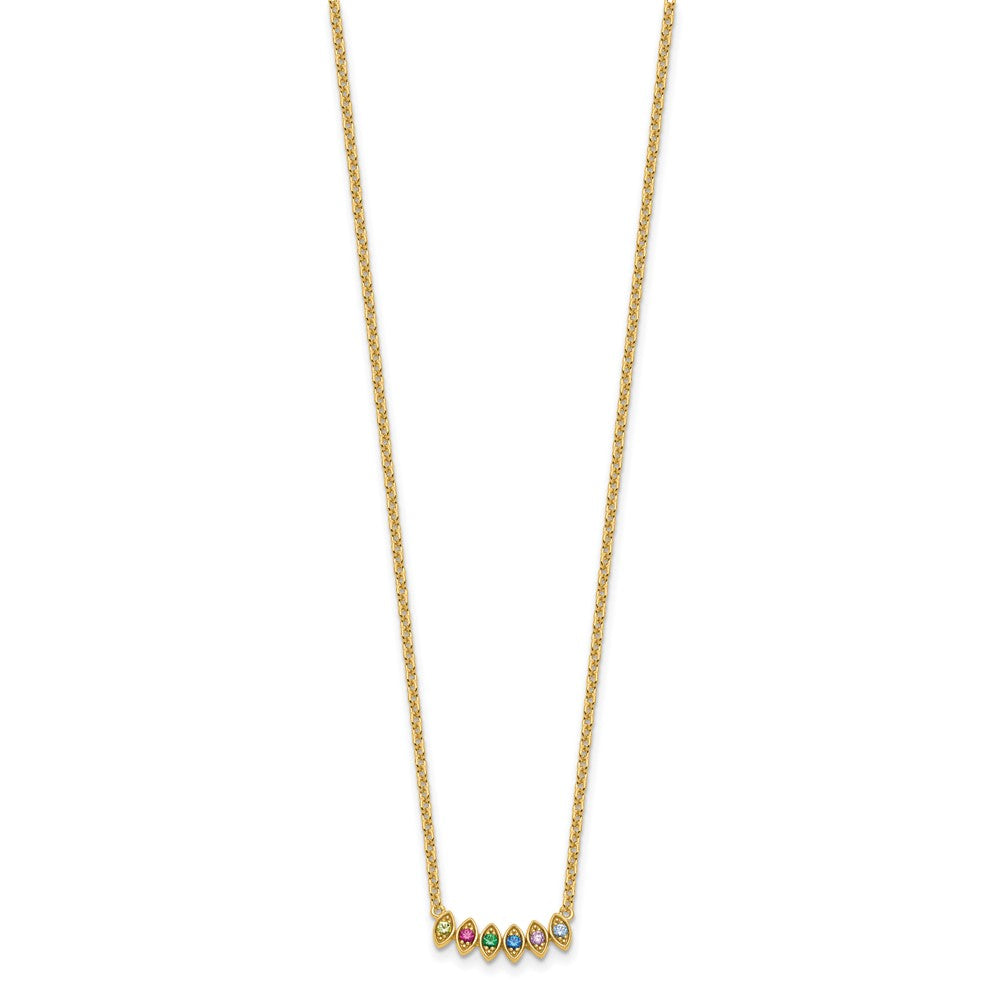 14k 6 Birthstone Mother's Necklace Mounting