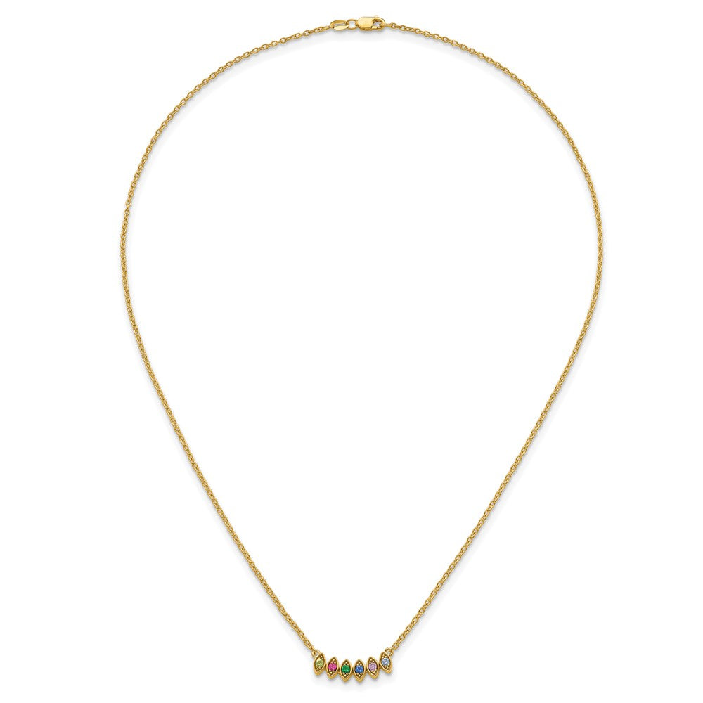 14k 6 Birthstone Mother's Necklace Mounting