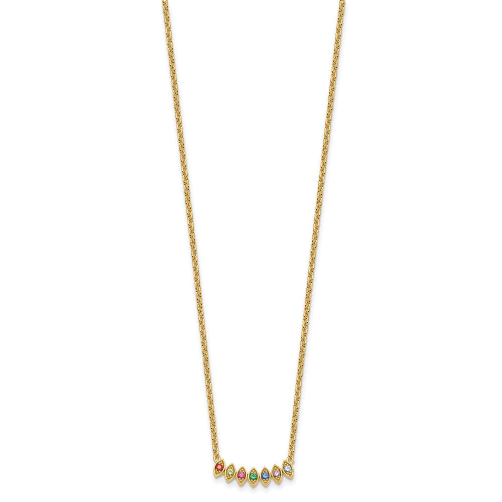 14k 7 Birthstone Mother's Necklace Mounting