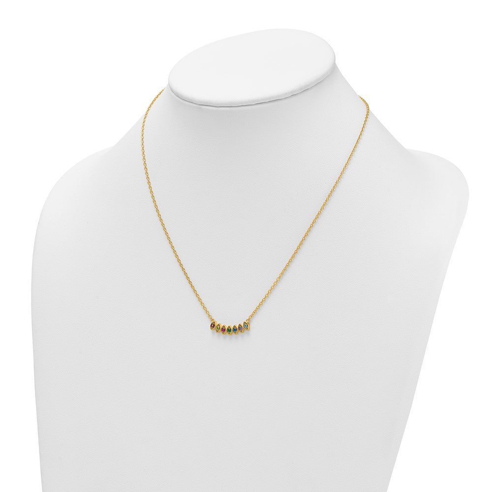 14k 7 Birthstone Mother's Necklace Mounting
