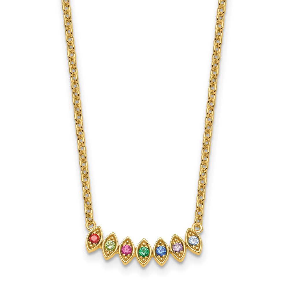 14k 7 Birthstone Mother's Necklace Mounting