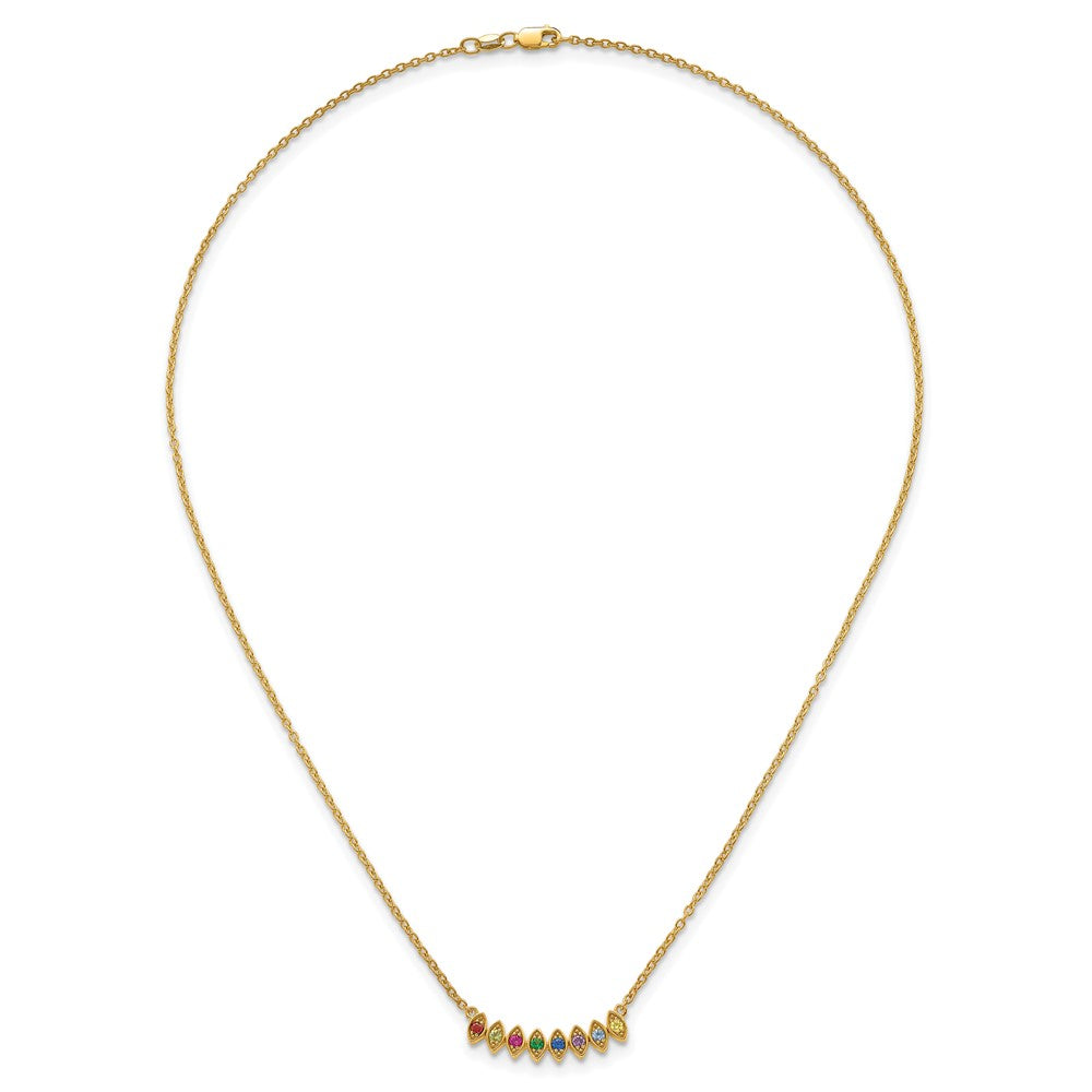 14k 8 Birthstone Mother's Necklace Mounting