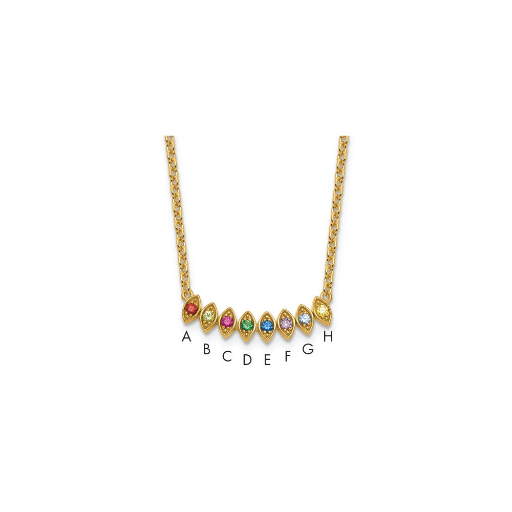 14k 8 Birthstone Mother's Necklace Mounting