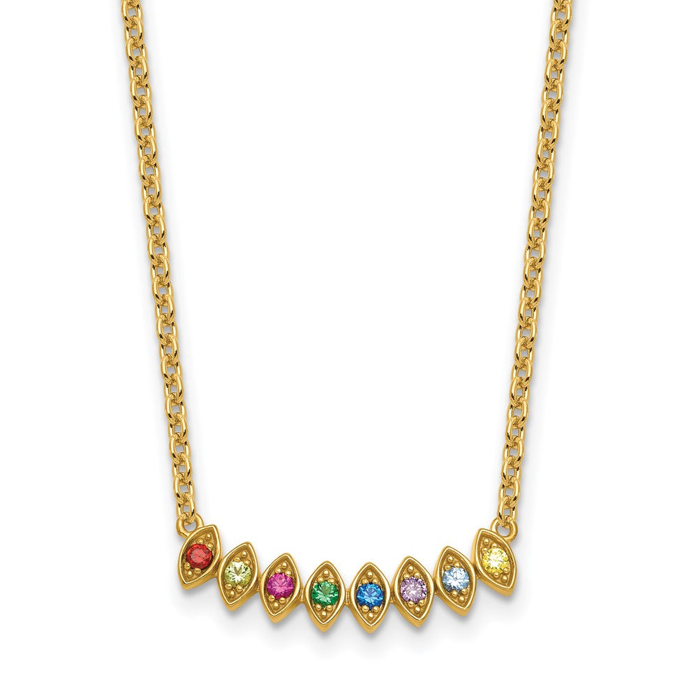 14k 8 Birthstone Mother's Necklace Mounting