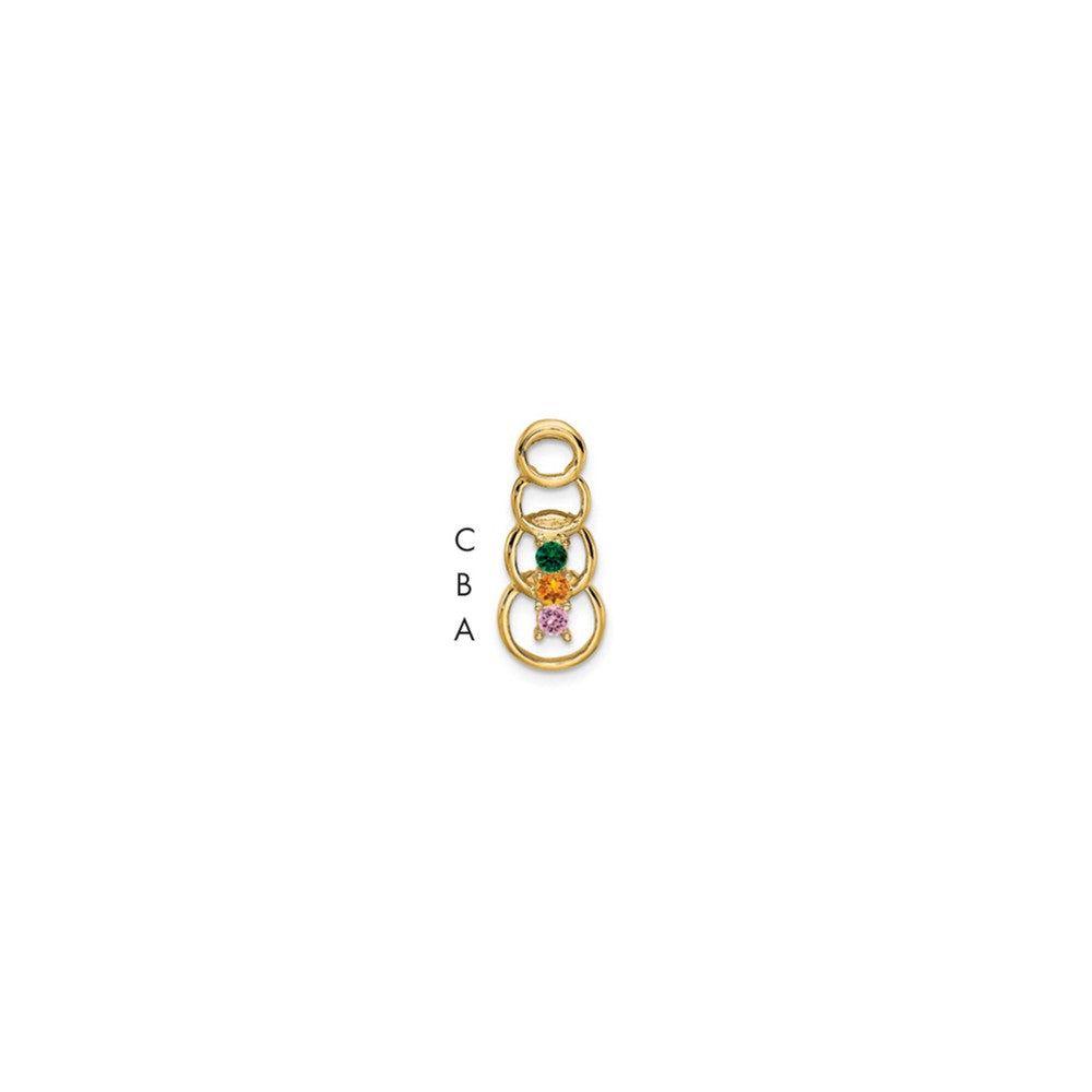 14k Yellow gold;Simulated