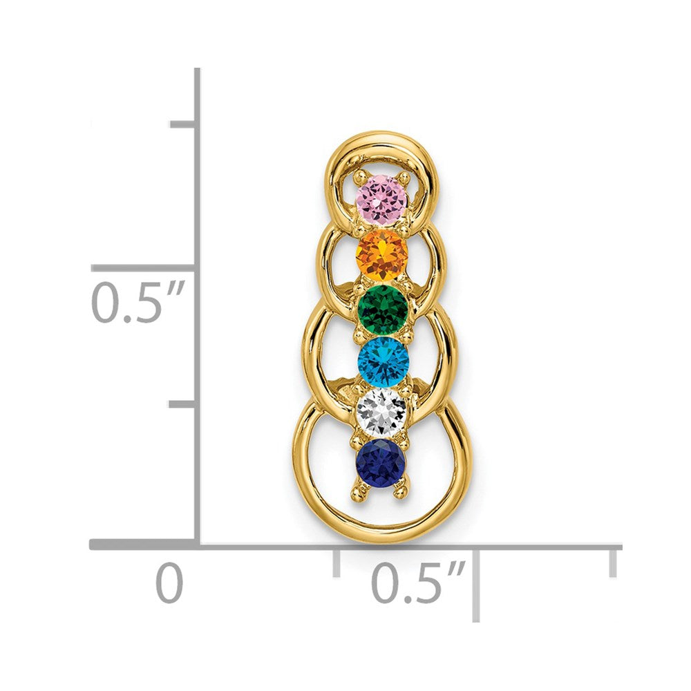 14k 6 Stone Family Pendant Mounting