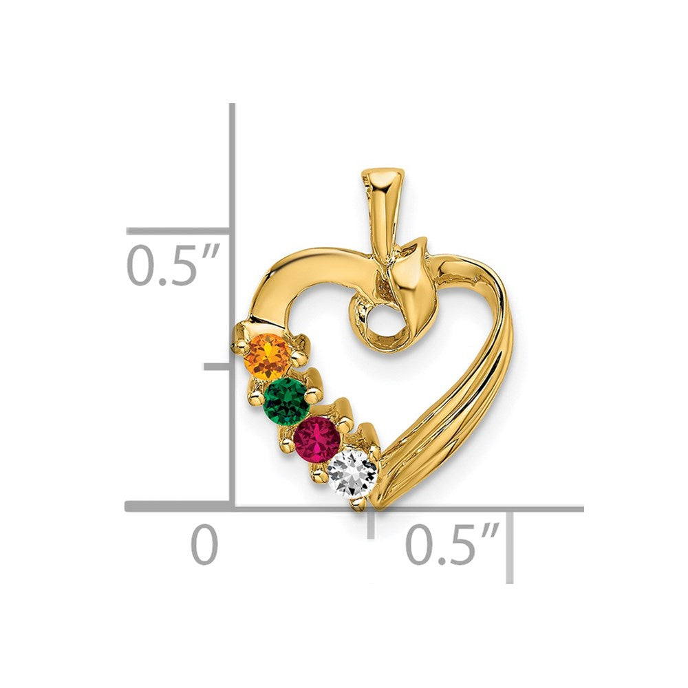 14k 4 Stone Family Pendant Mounting