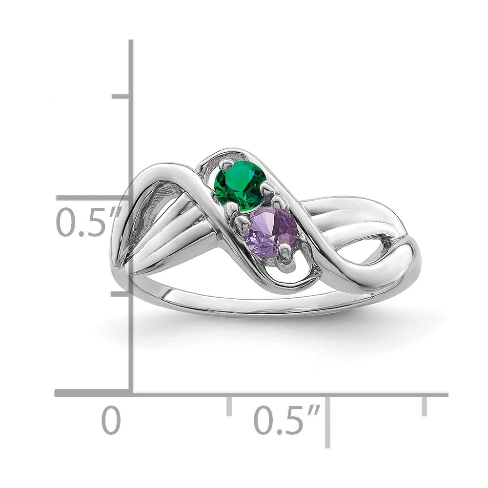 Sterling Silver Rhodium-plated Family Jewelry Mounting