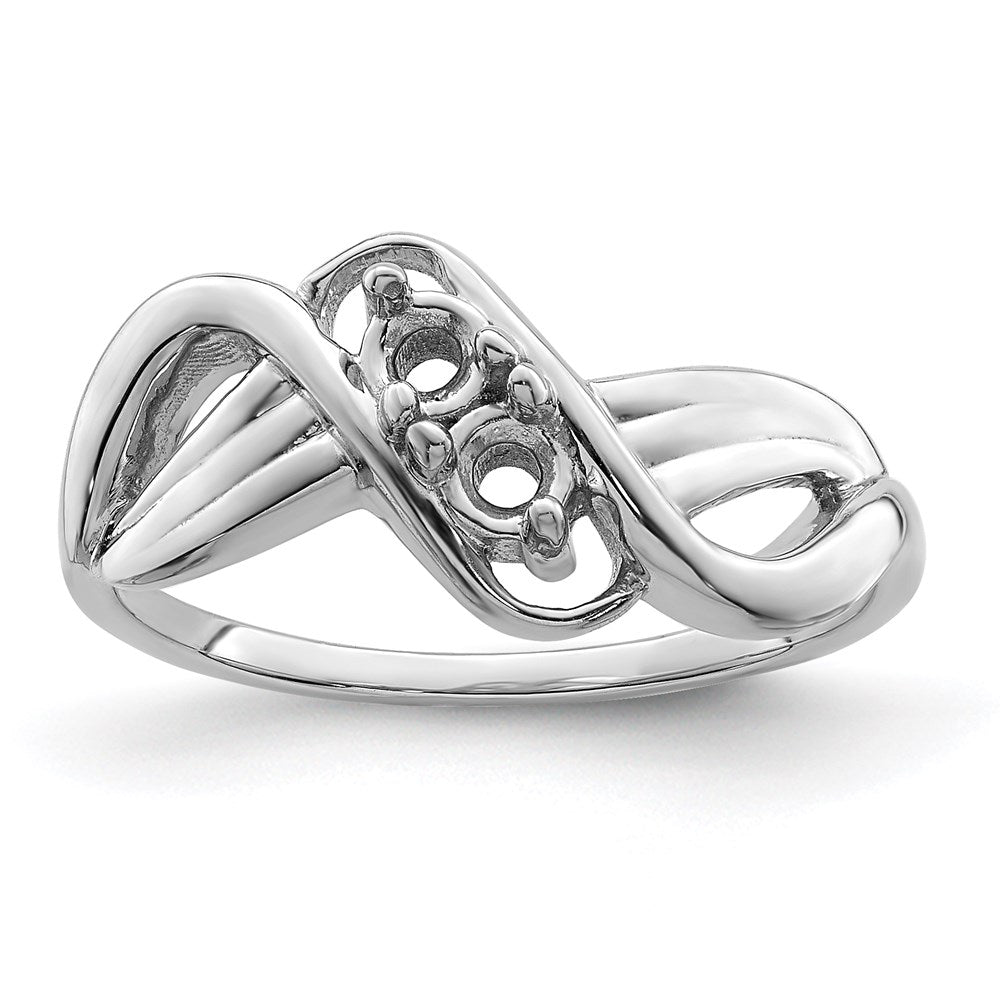 Sterling Silver Rhodium-plated Family Jewelry Mounting