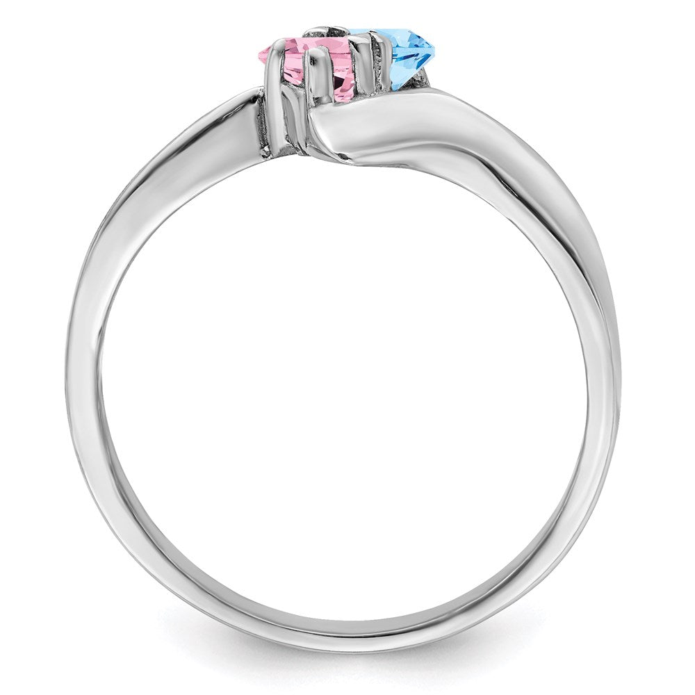 Sterling Silver Rhodium-plated Family Jewelry Mounting