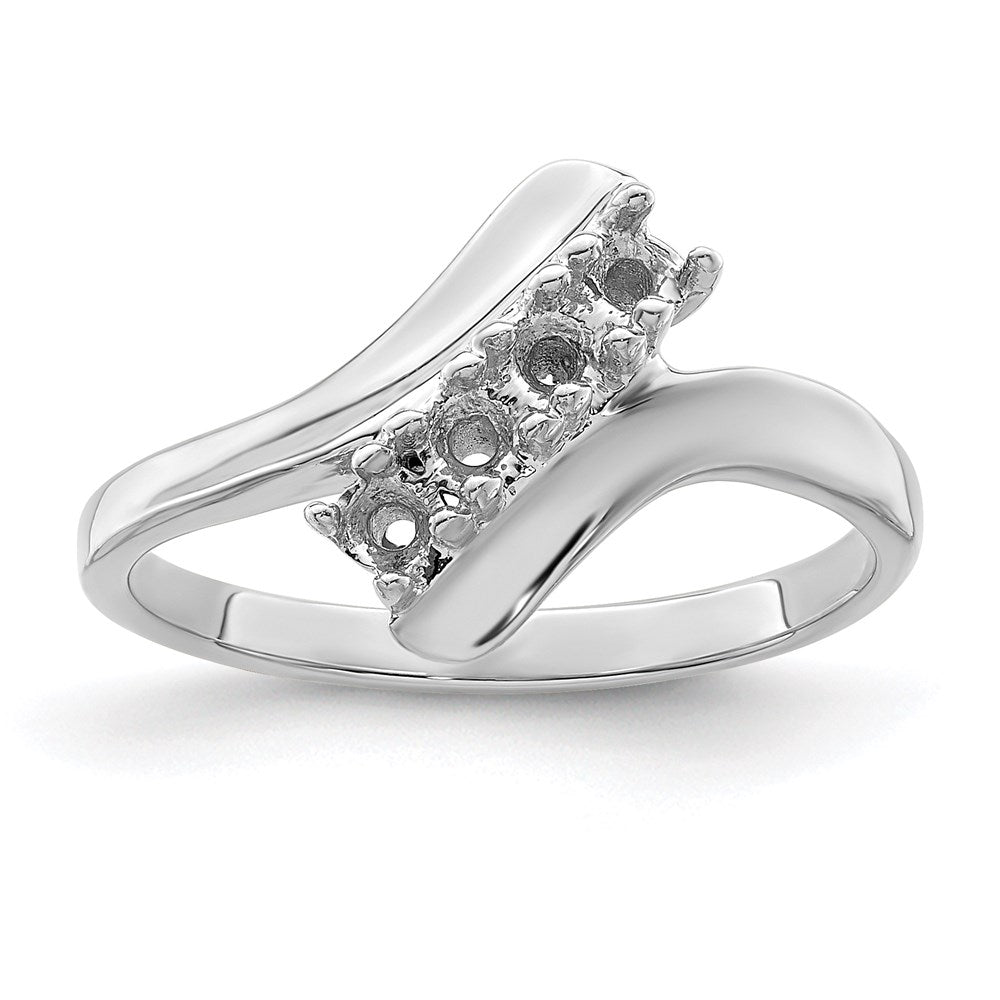 Sterling Silver Rhodium-plated Family Jewelry Mounting