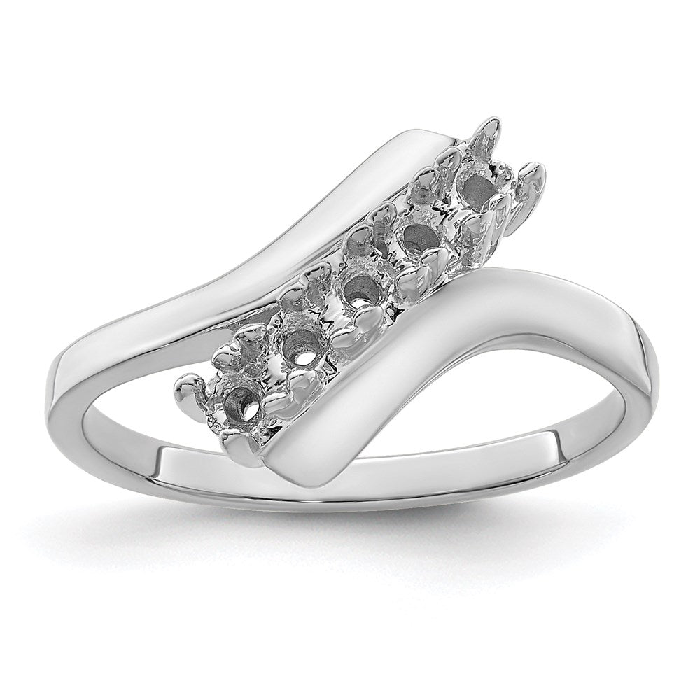 Sterling Silver Rhodium-plated Family Jewelry Mounting