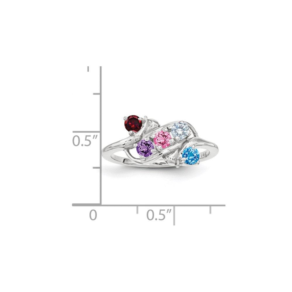 Sterling Silver Rhodium-plated Family Jewelry Mounting