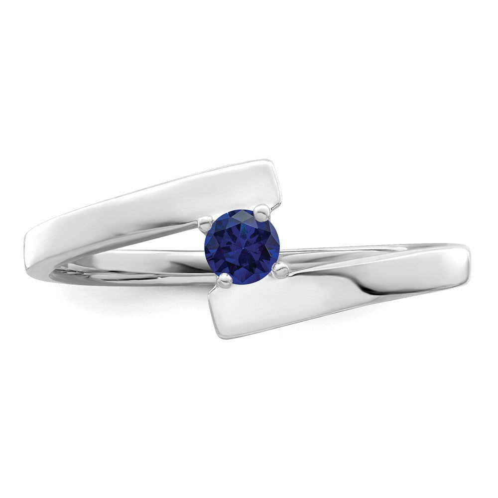14k White Gold Polished 1-Stone Mothers Ring Mounting