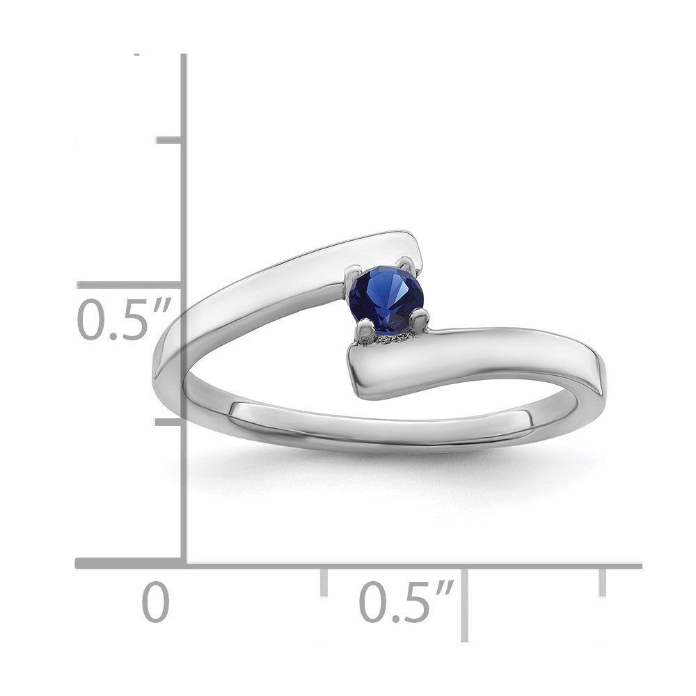 14k White Gold Polished 1-Stone Mothers Ring Mounting
