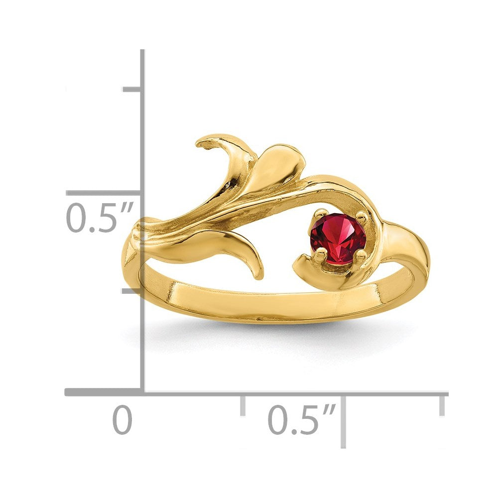 14k Polished 1-Stone Mothers Ring Mounting
