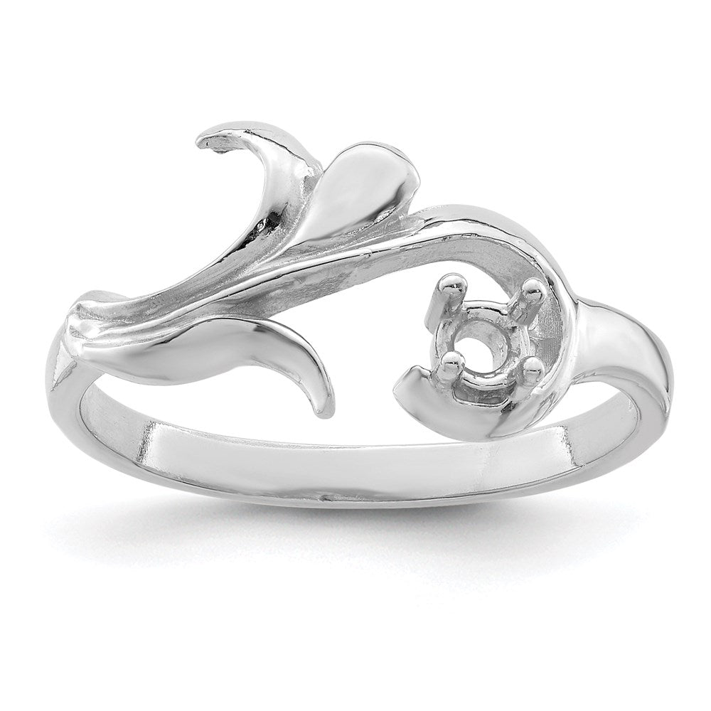Sterling Silver Rhodium-plated Family Jewelry Mounting