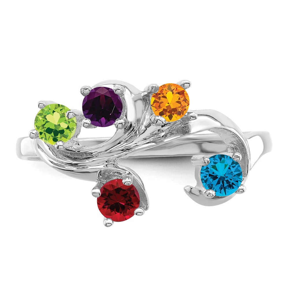 Sterling Silver Rhodium-plated Family Jewelry Mounting