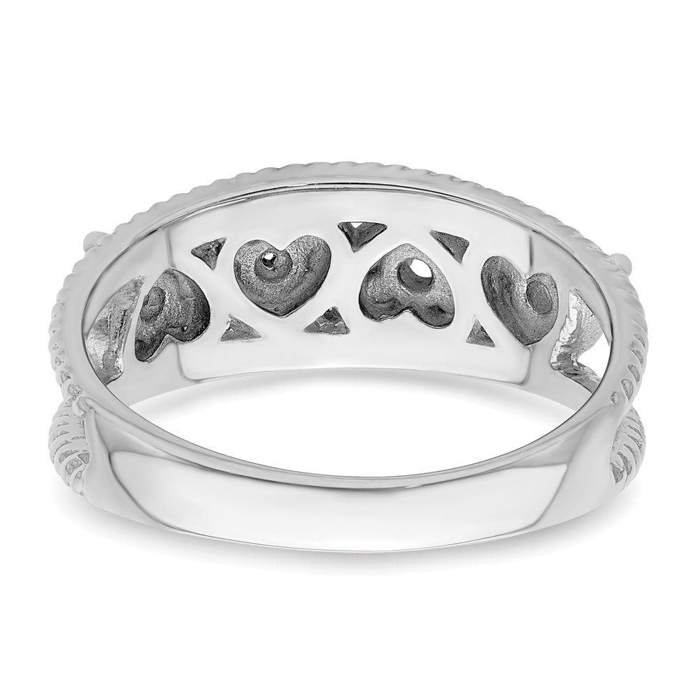 Sterling Silver Rhodium-plated Family Jewelry Mounting