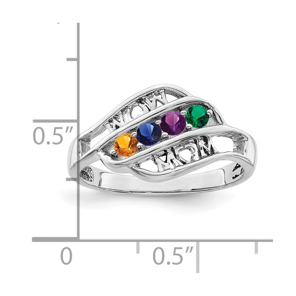 14k White Gold Family Jewelry Ring Mounting