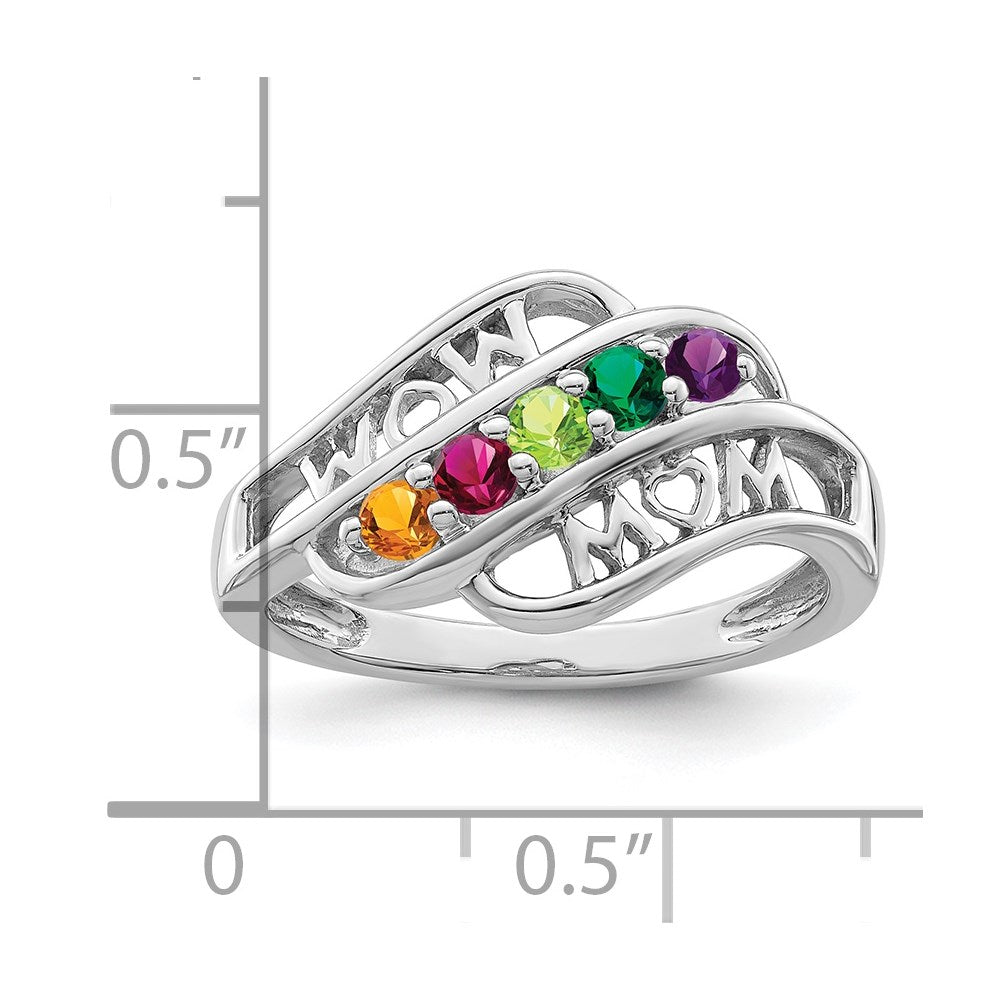 14k White Gold Family Jewelry Ring Mounting