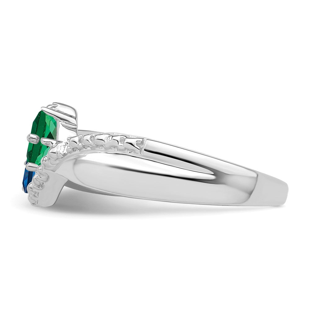 Sterling Silver Rhodium-plated Family Jewelry Mounting
