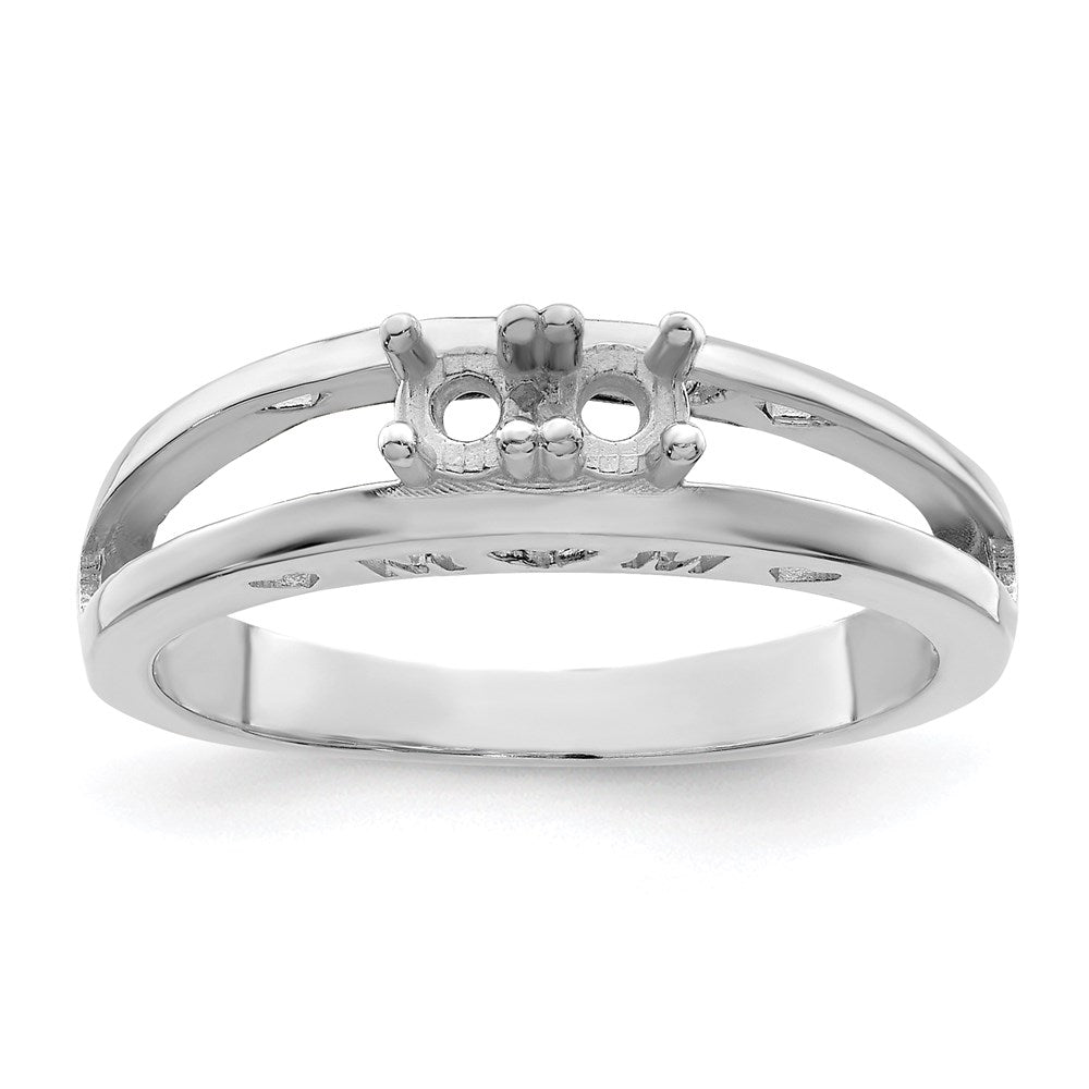 14k White Gold Family Jewelry Ring Mounting