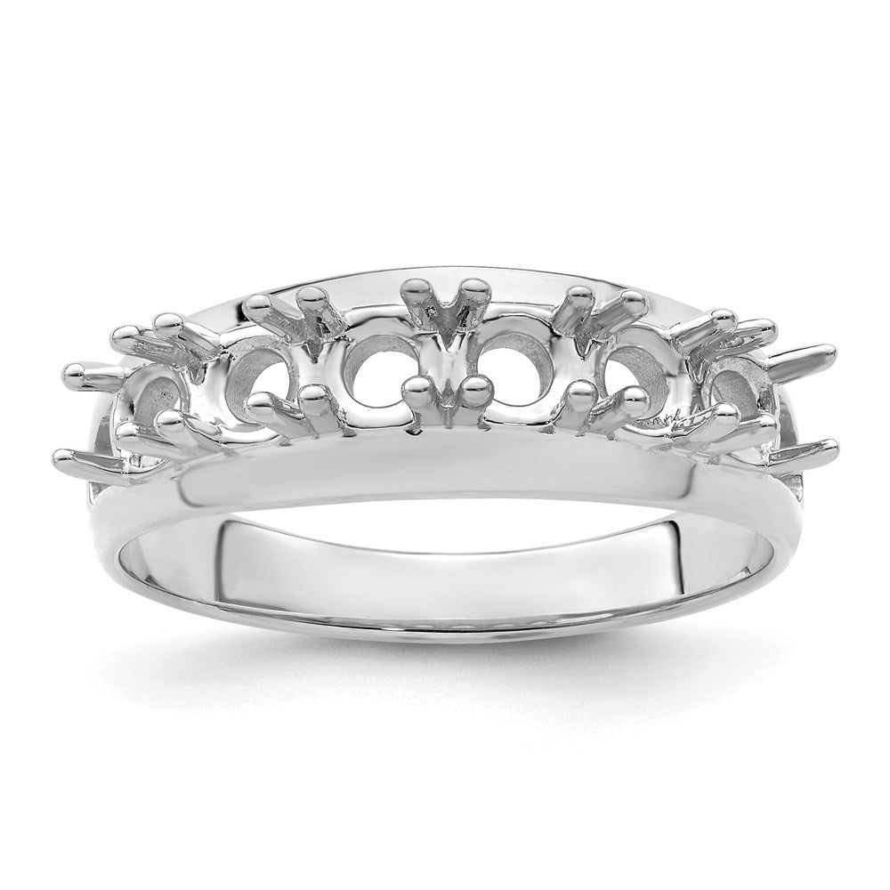 Sterling Silver Rhodium-plated Family Jewelry Mounting