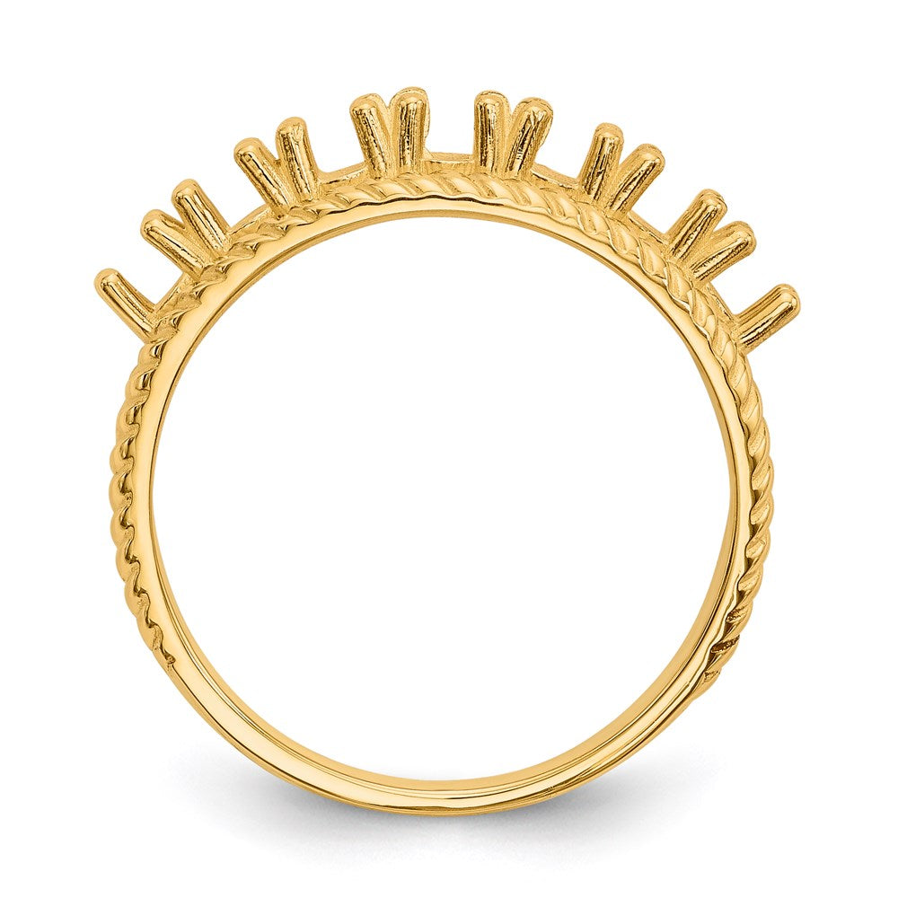 14k Polished 7-Stone Mothers Ring Mounting