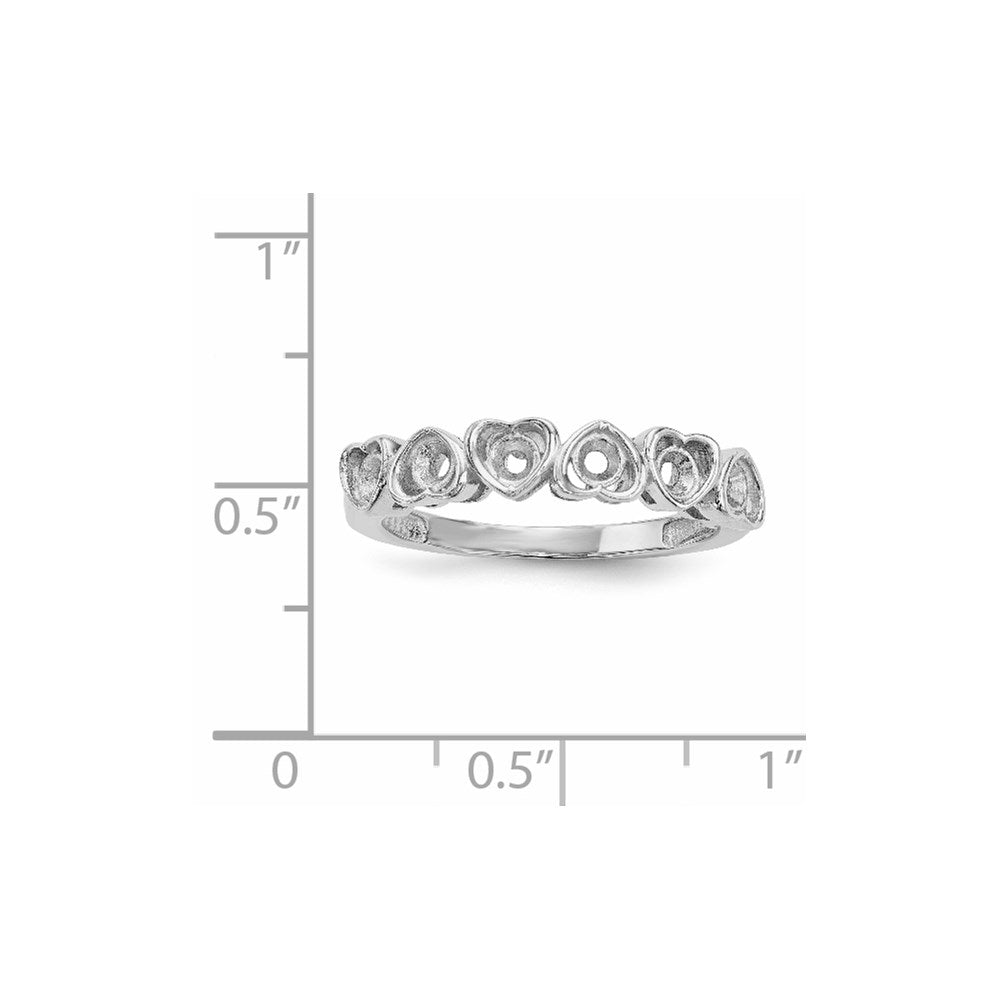 14k White Gold Family Jewelry Ring Mounting