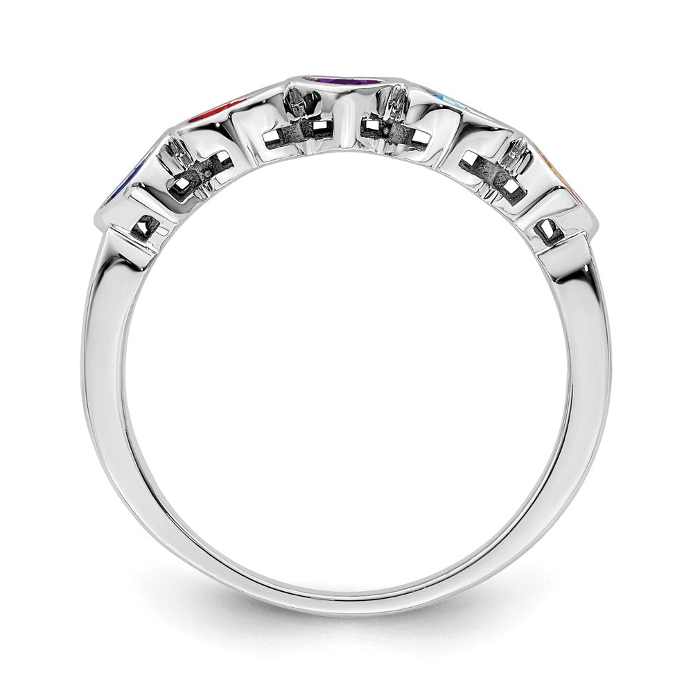 Sterling Silver Rhodium-plated Family Jewelry Mounting