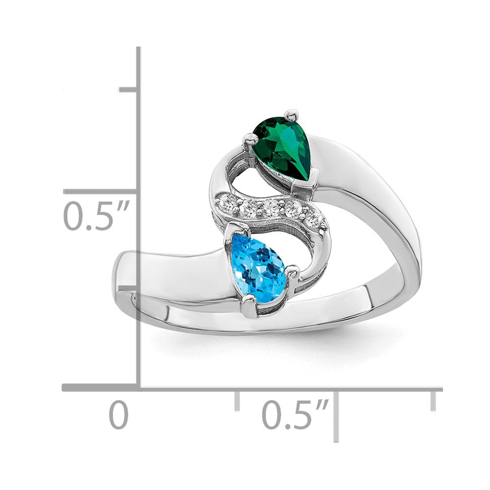 Sterling Silver Rhodium-plated Family Jewelry Mounting