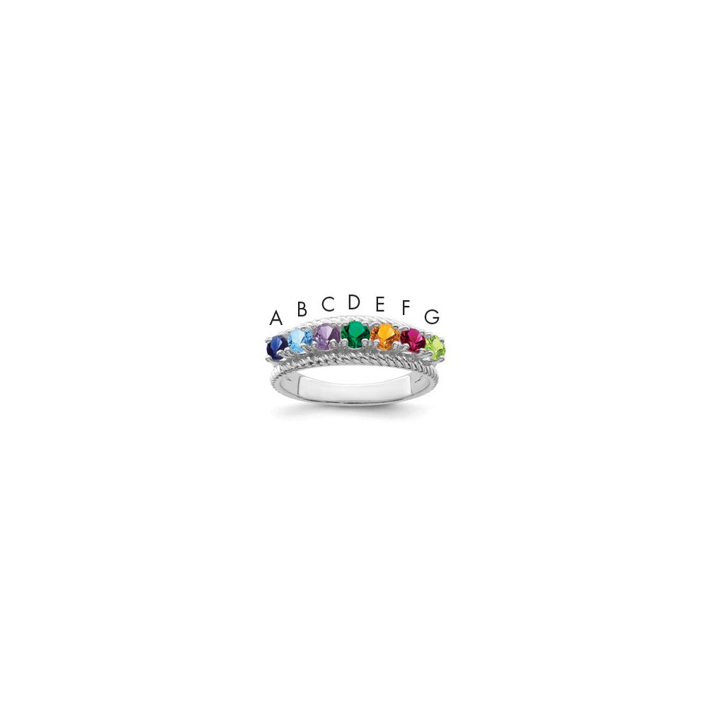 Sterling Silver Rhodium-plated Family Jewelry Mounting