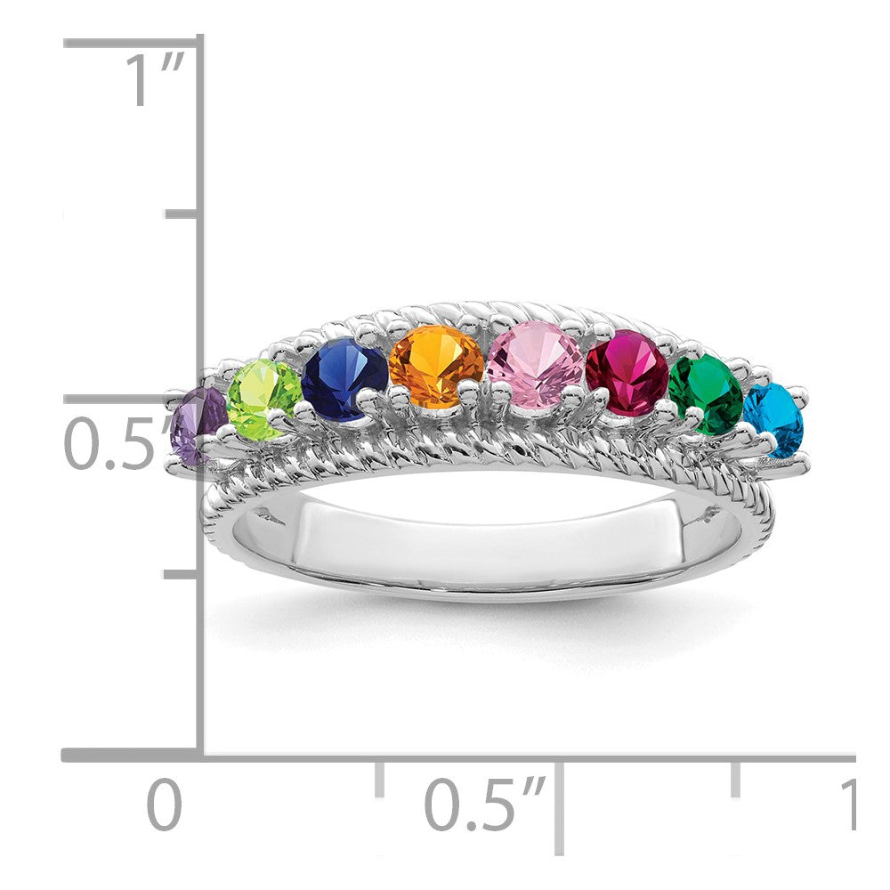 Sterling Silver Rhodium-plated Family Jewelry Mounting