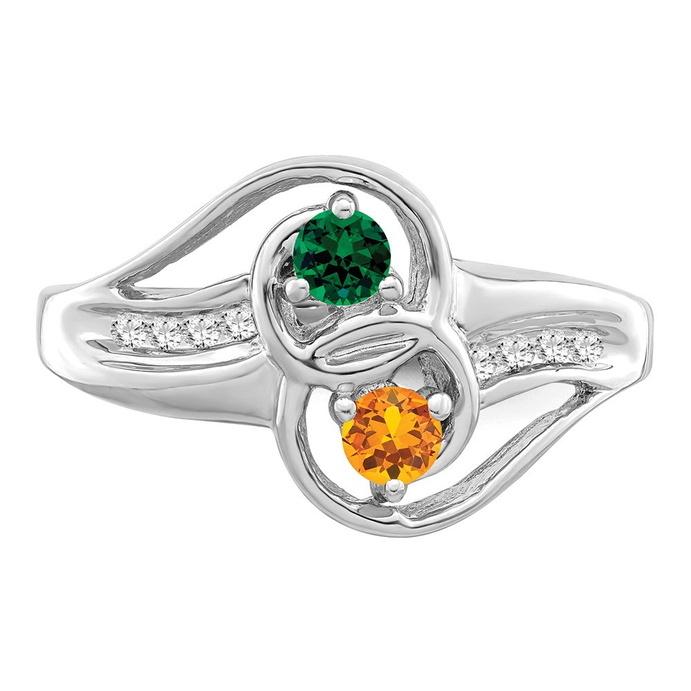 14k White Gold Family Jewelry Ring Mounting