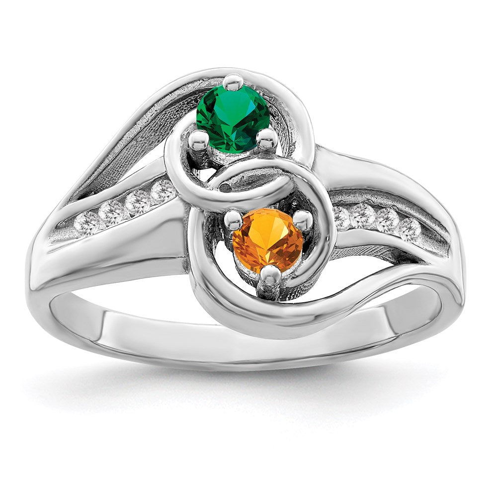 14k White Gold Family Jewelry Ring Mounting