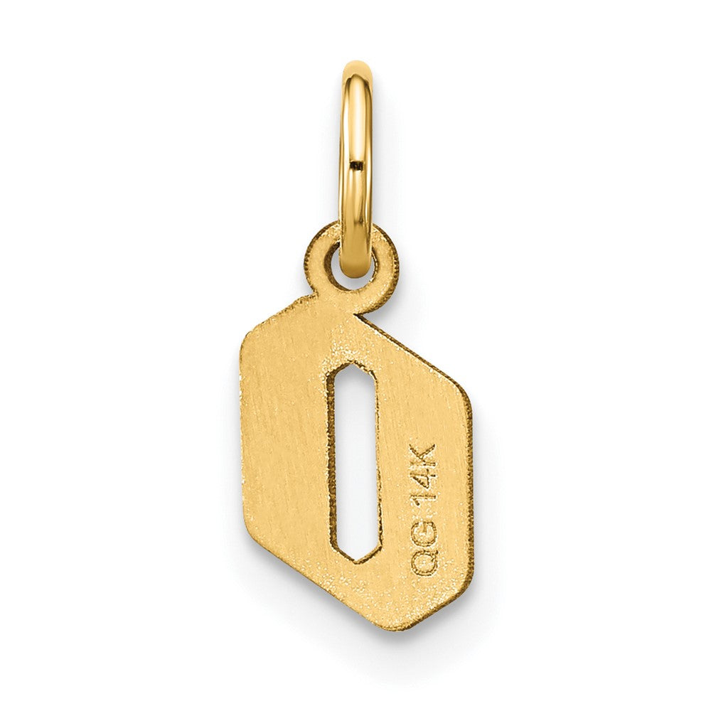 14ky Lowercase Letter O Initial Pendant