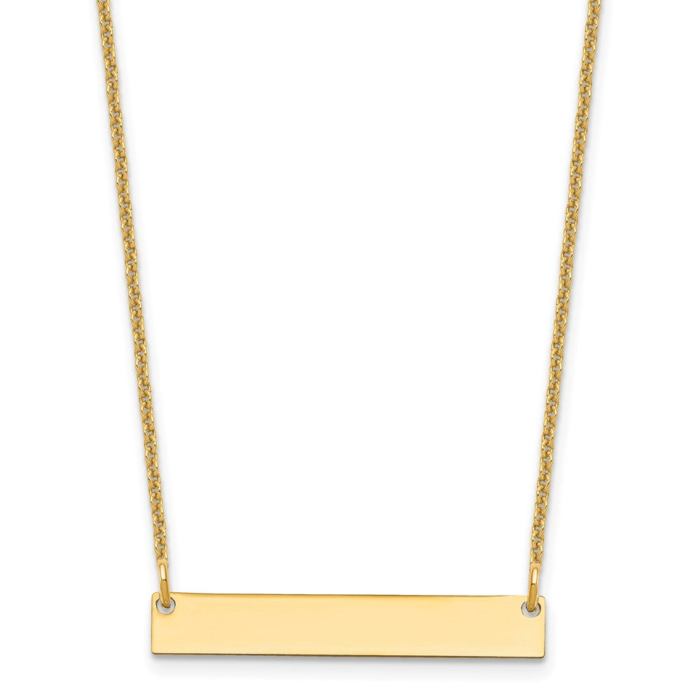 Polished;14k Yellow gold;Lobster