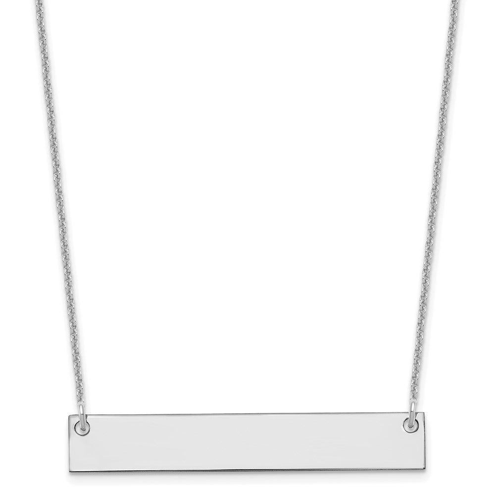 Polished;Lobster;10K White gold;Satin Back