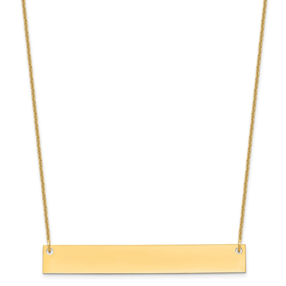 Polished;14k Yellow gold;Lobster;Satin Back