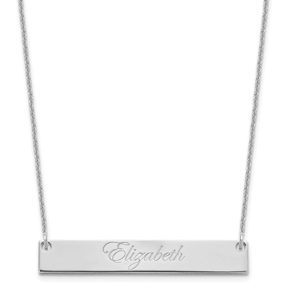 Polished;14K White gold;Lobster;Satin Back