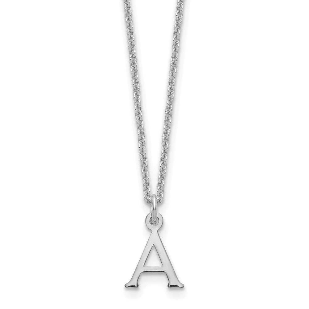 10KW Cutout Letter A Initial Necklace