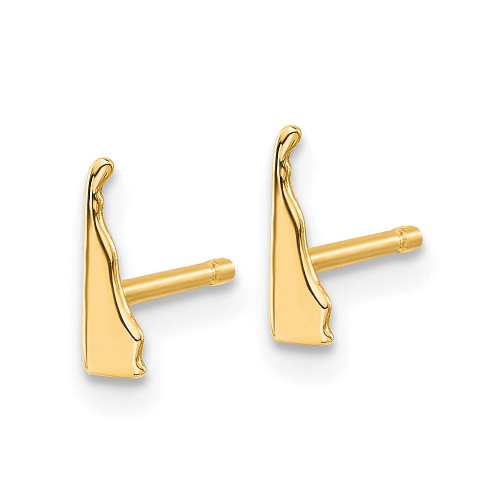 Sterling Silver/Gold-plated Delaware State Earrings
