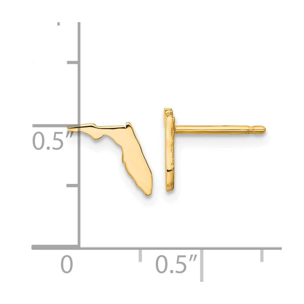 Sterling Silver/Gold-plated Florida State Earrings