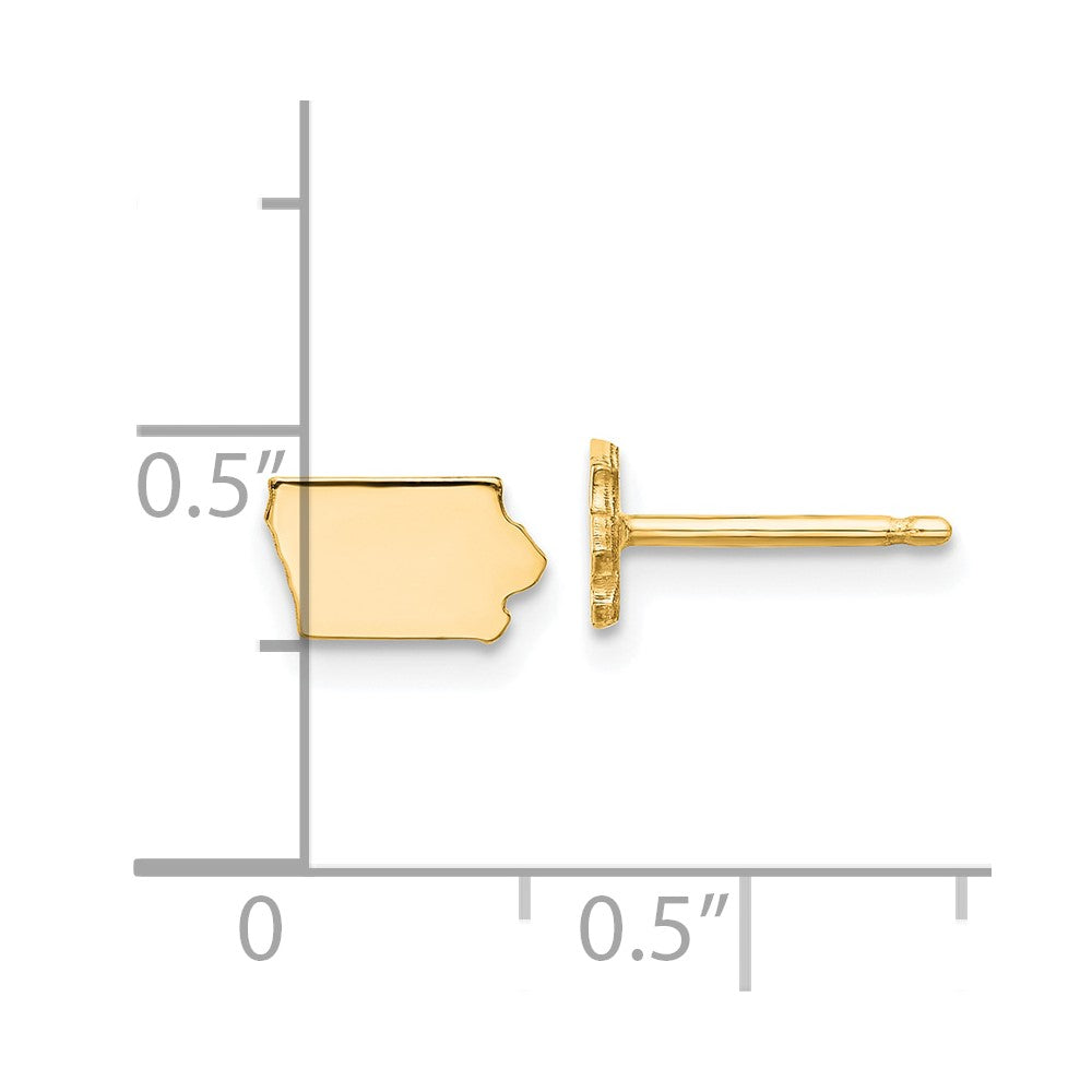 Sterling Silver/Gold-plated Iowa State Earrings