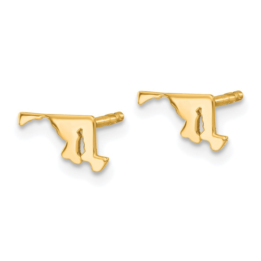 Sterling Silver/Gold-plated Maryland State Earrings