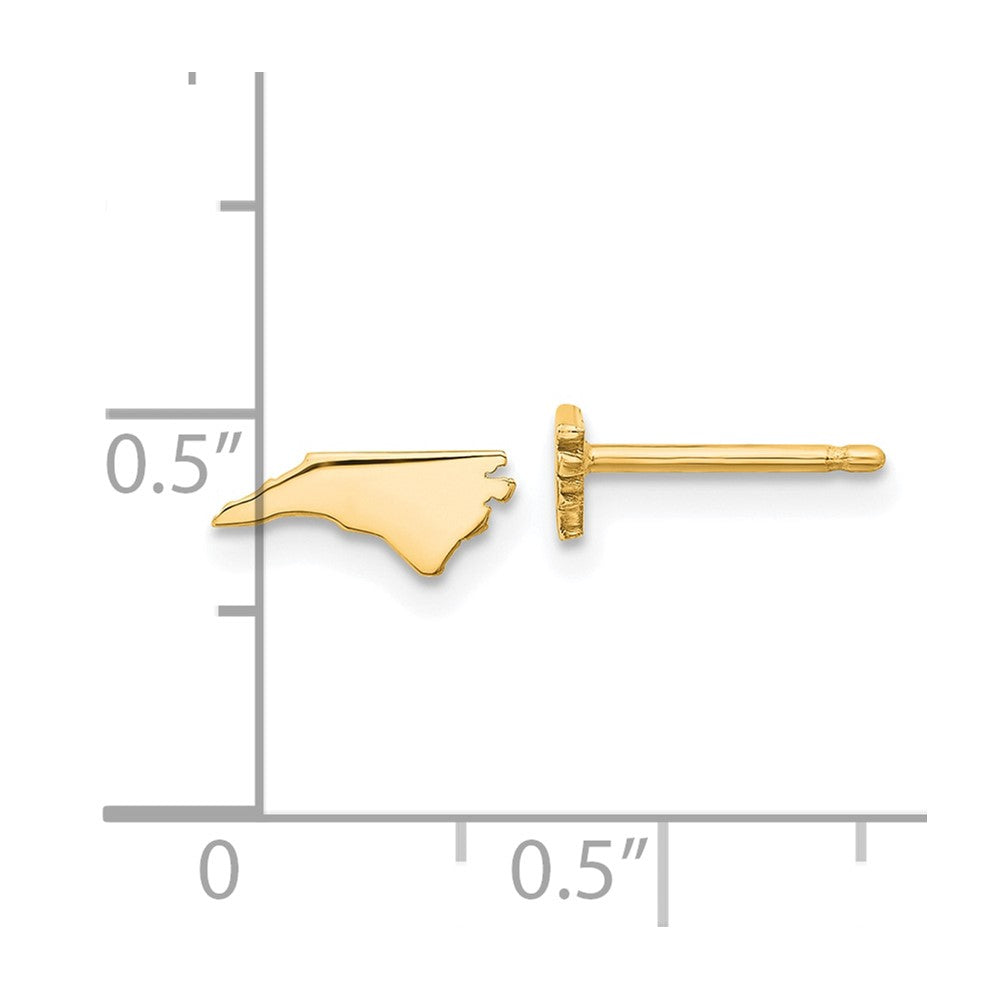 Sterling Silver/Gold-plated North Carolina State Earrings