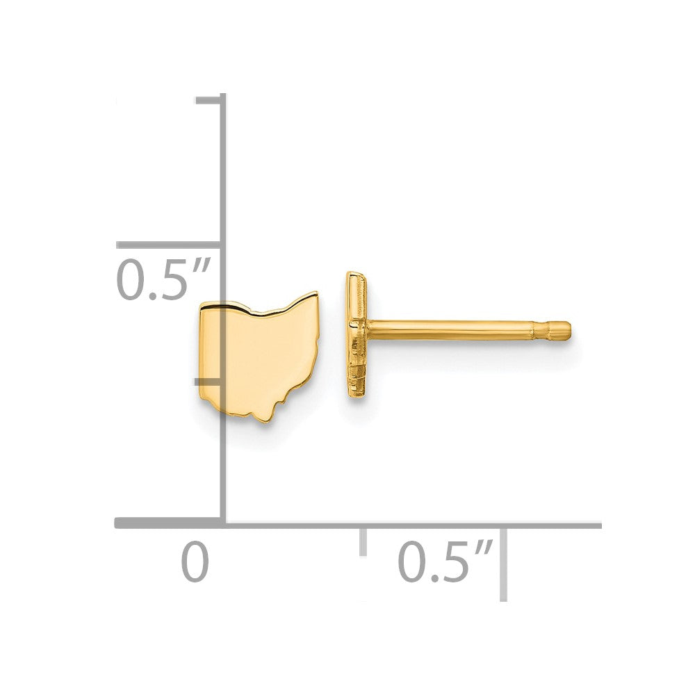 Sterling Silver/Gold-plated Ohio State Earrings