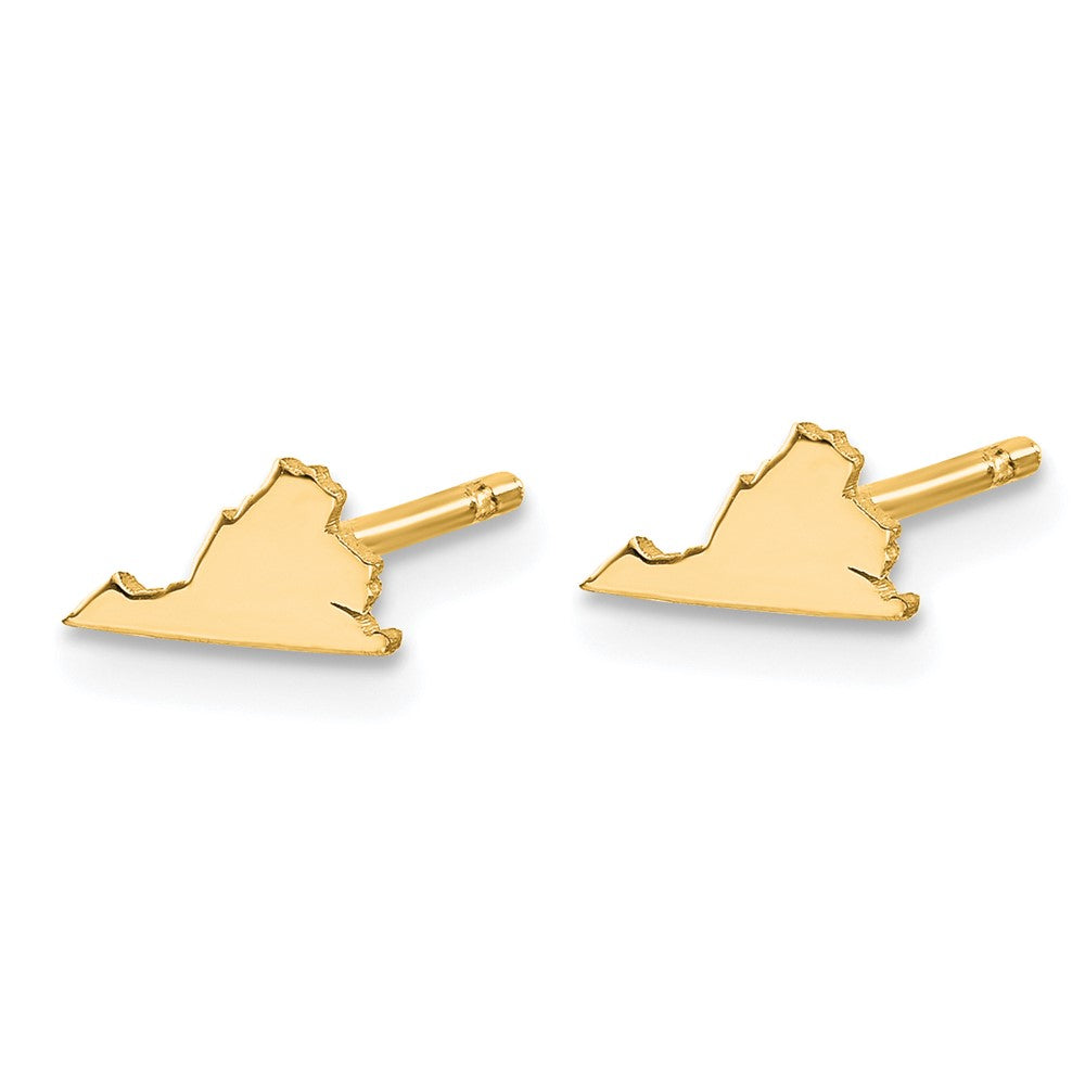 Sterling Silver/Gold-plated Virginia State Earrings